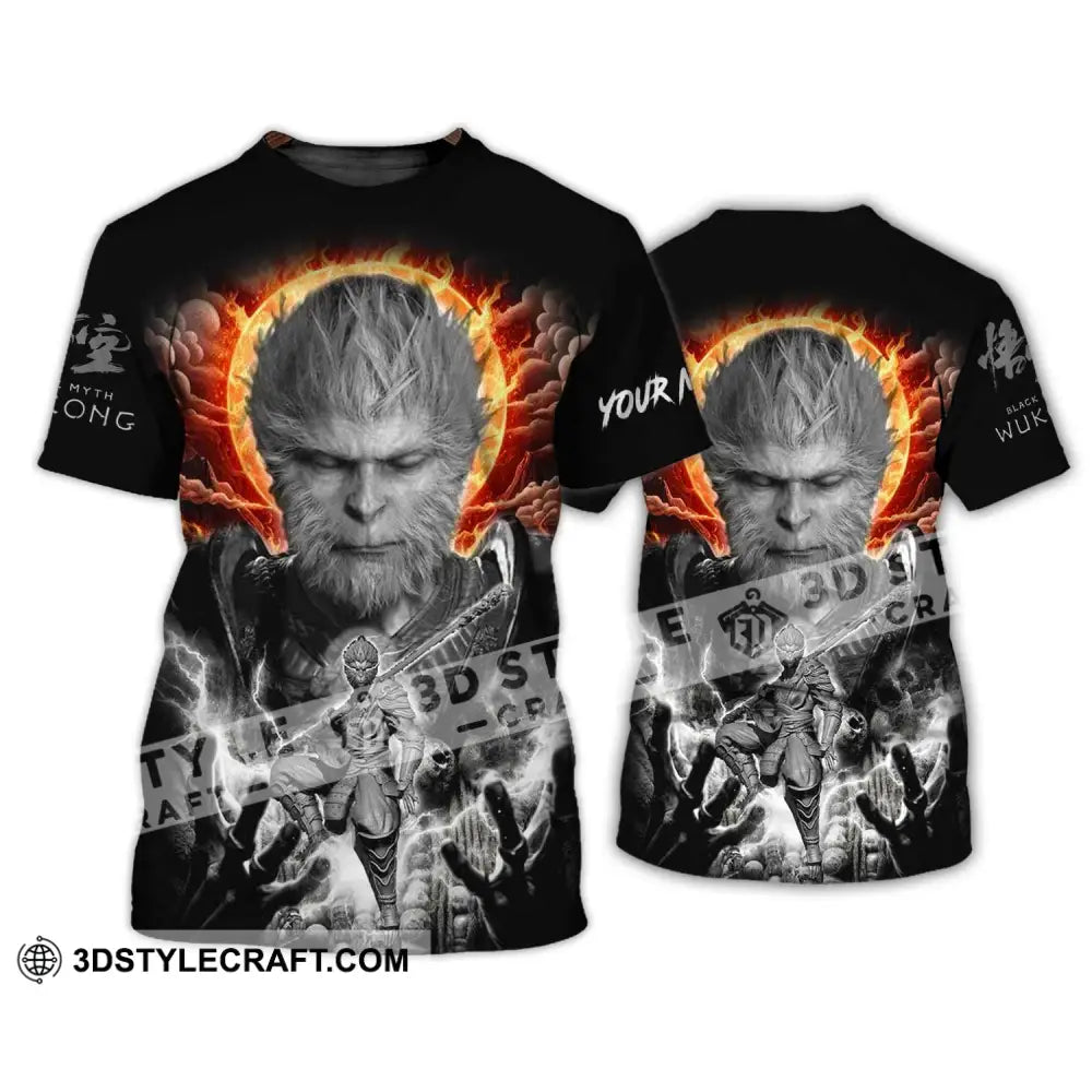 Unisex Shirt - Custom Name Black Myth Wukong Focus T-Shirt / S T-Shirt