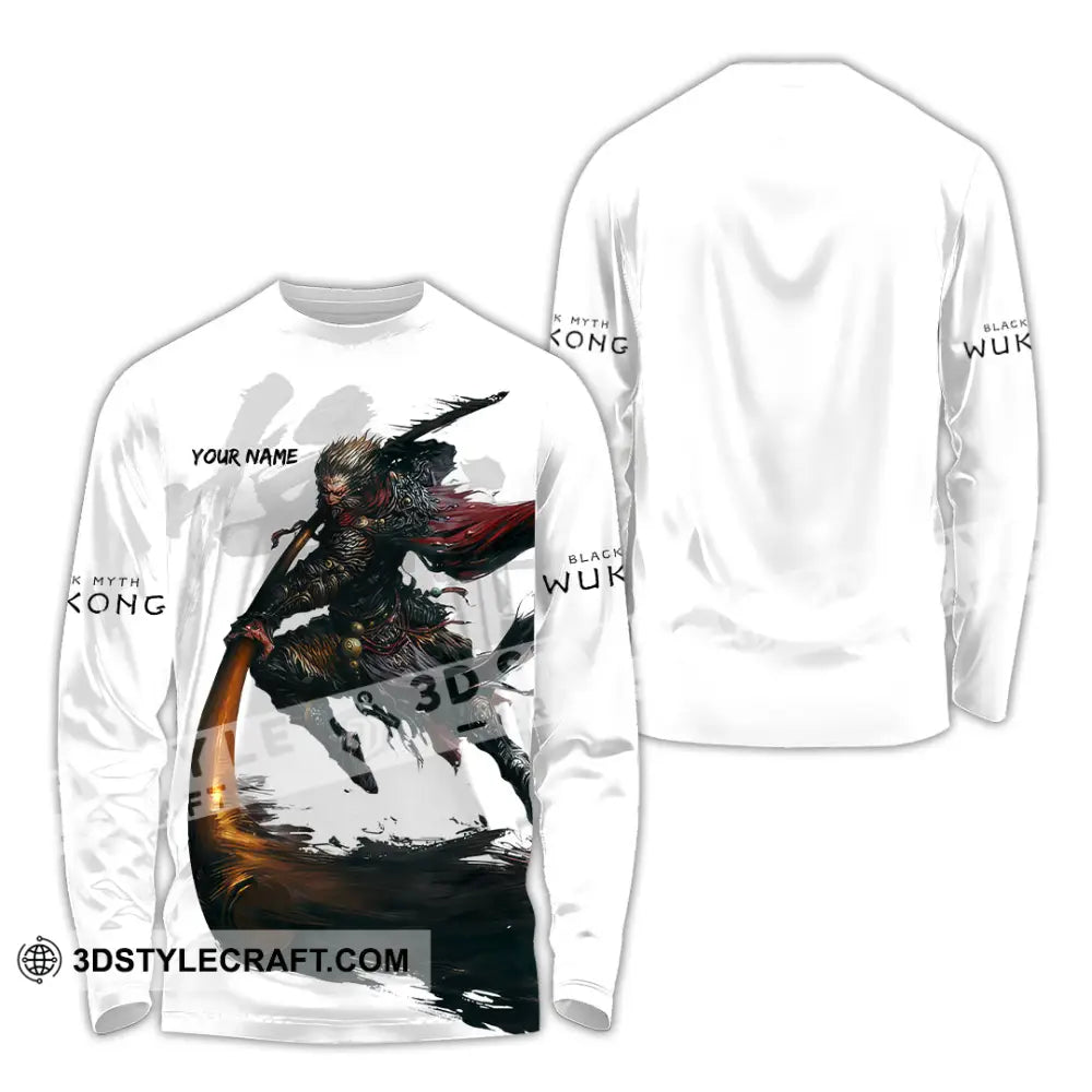 Unisex Shirt - Custom Name Black Myth Wukong Long Sleeve / S T-Shirt