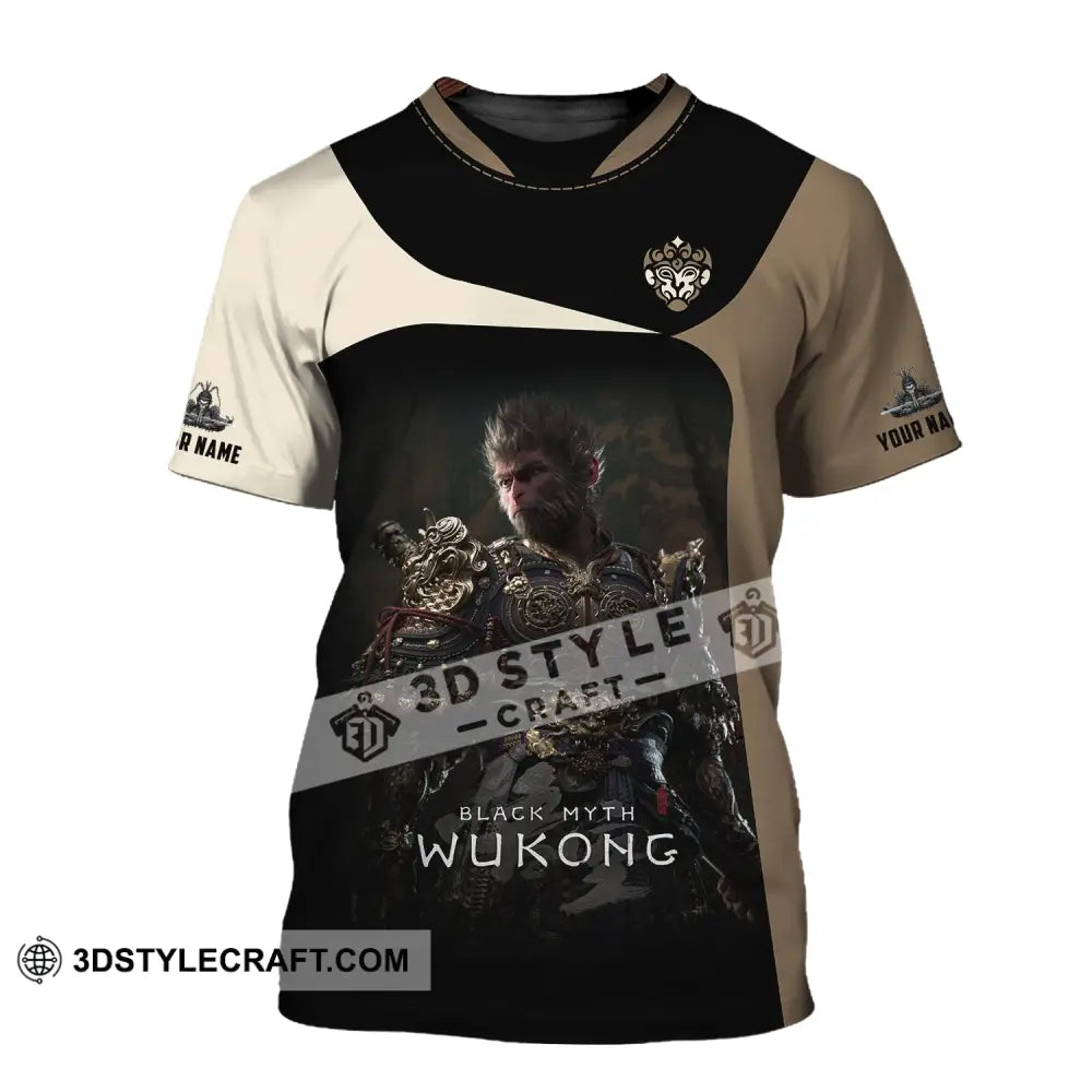 Unisex Shirt Custom Name Black Myth Wukong Polo Long Sleeve Gift For Game Lover T-Shirt / S T-Shirt