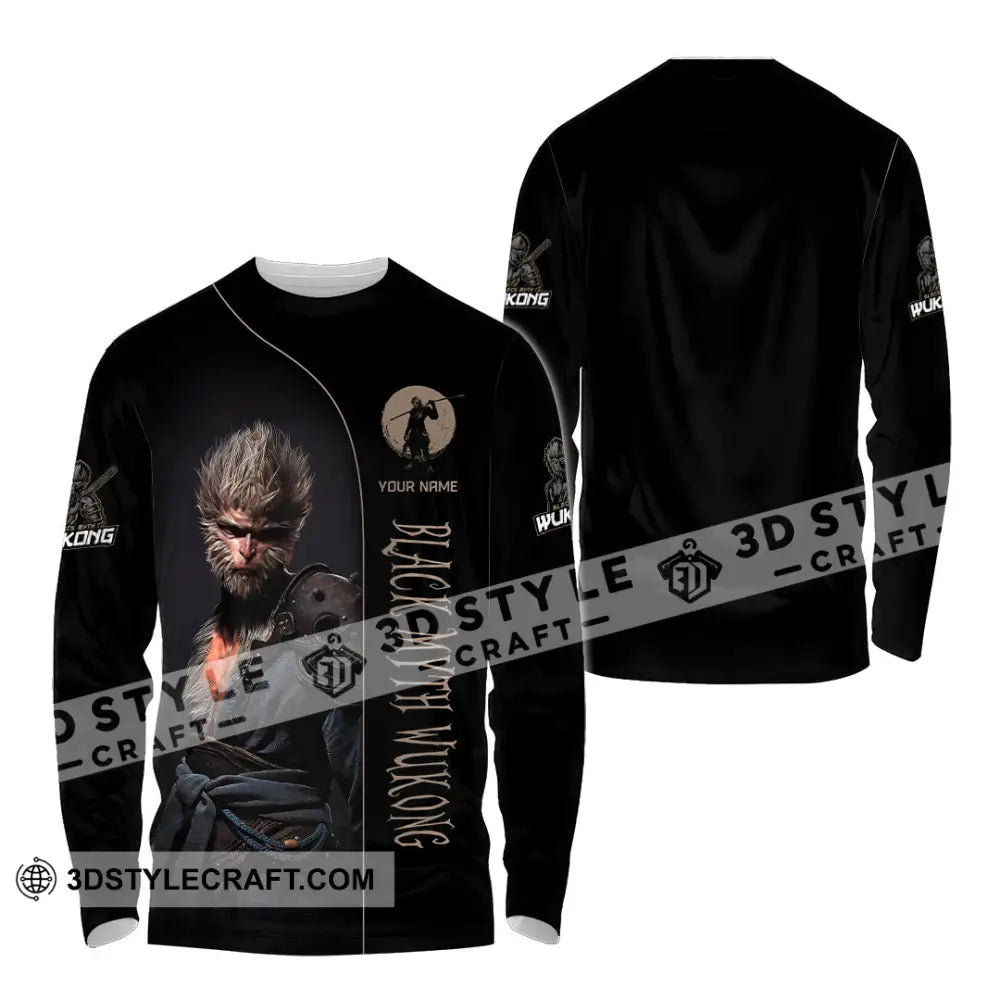 Unisex Shirt Custom Name Black Myth Wukong T-Shirt Hoodie Long Sleeve / S T-Shirt