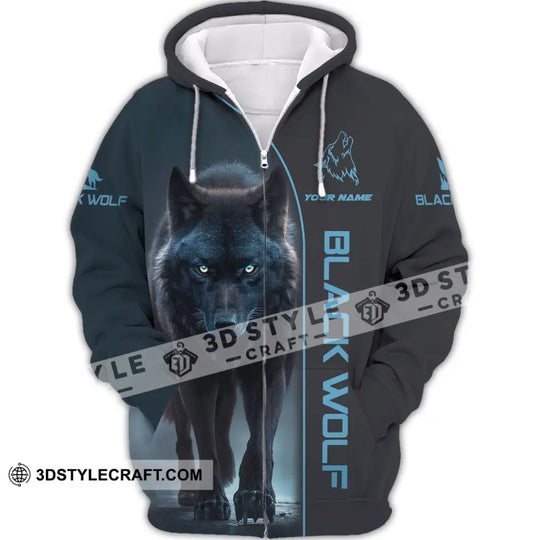 Unisex Shirt - Custom Name Shirt - Black Wolf Shirt - Black Wolf Name style option 4