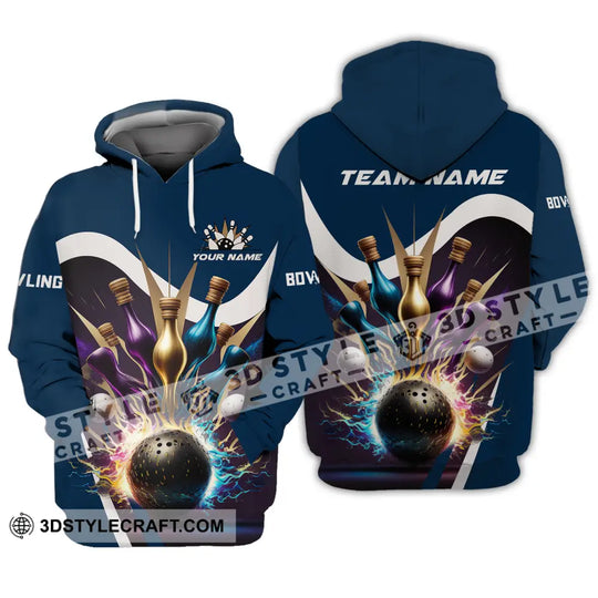 Unisex Shirt - Custom Name Bowling Dark Color Pins Shirt style option 4
