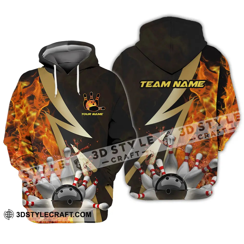 Unisex Shirt - Custom Name Bowling Player Hoodie / S T-Shirt