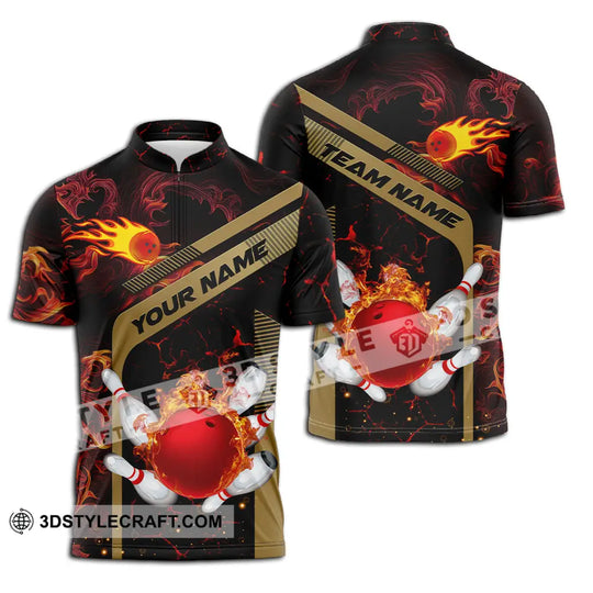 Unisex Shirt - Custom Name Shirt Bowling Player style option 3