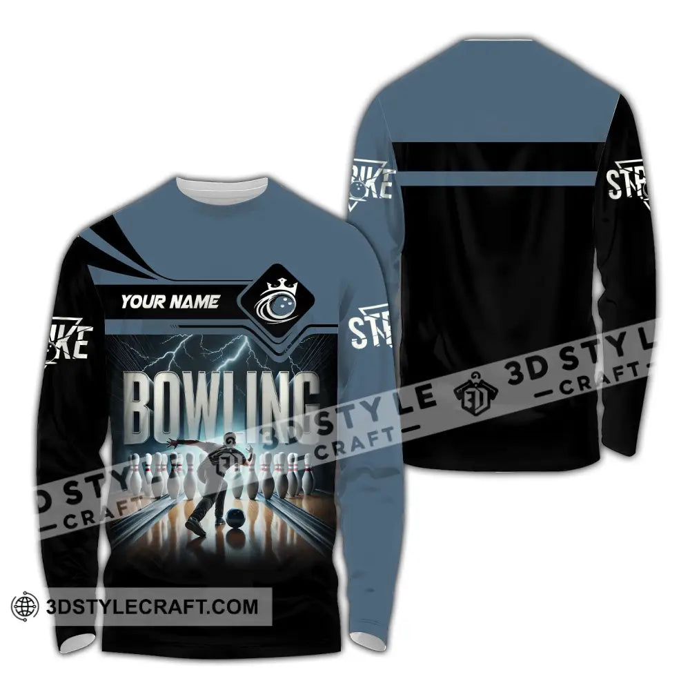 Unisex Shirt Custom Name Bowling Polo Long Sleeve Love T-Shirt / S T-Shirt