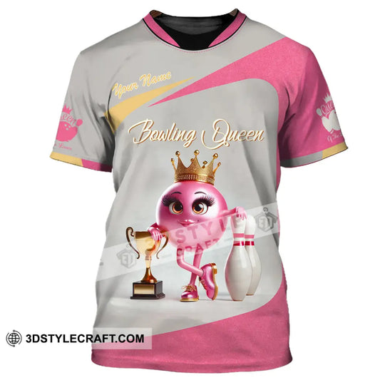 Unisex Shirt, Custom Name Bowling Shirt, Bowling Polo Long Sleeve, Bowling T-Shirt style option 2