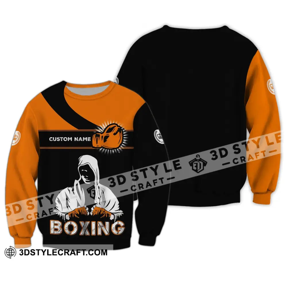 Unisex Shirt - Custom Name Boxing Gift For Lover Long Sleeve / S T-Shirt