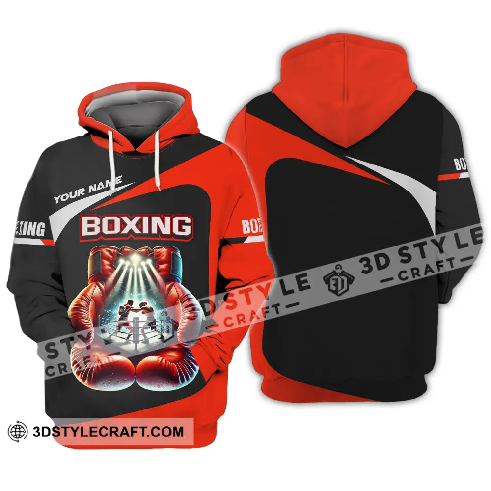 Unisex Shirt - Custom Name Boxing Gloves Hoodie / S T-Shirt