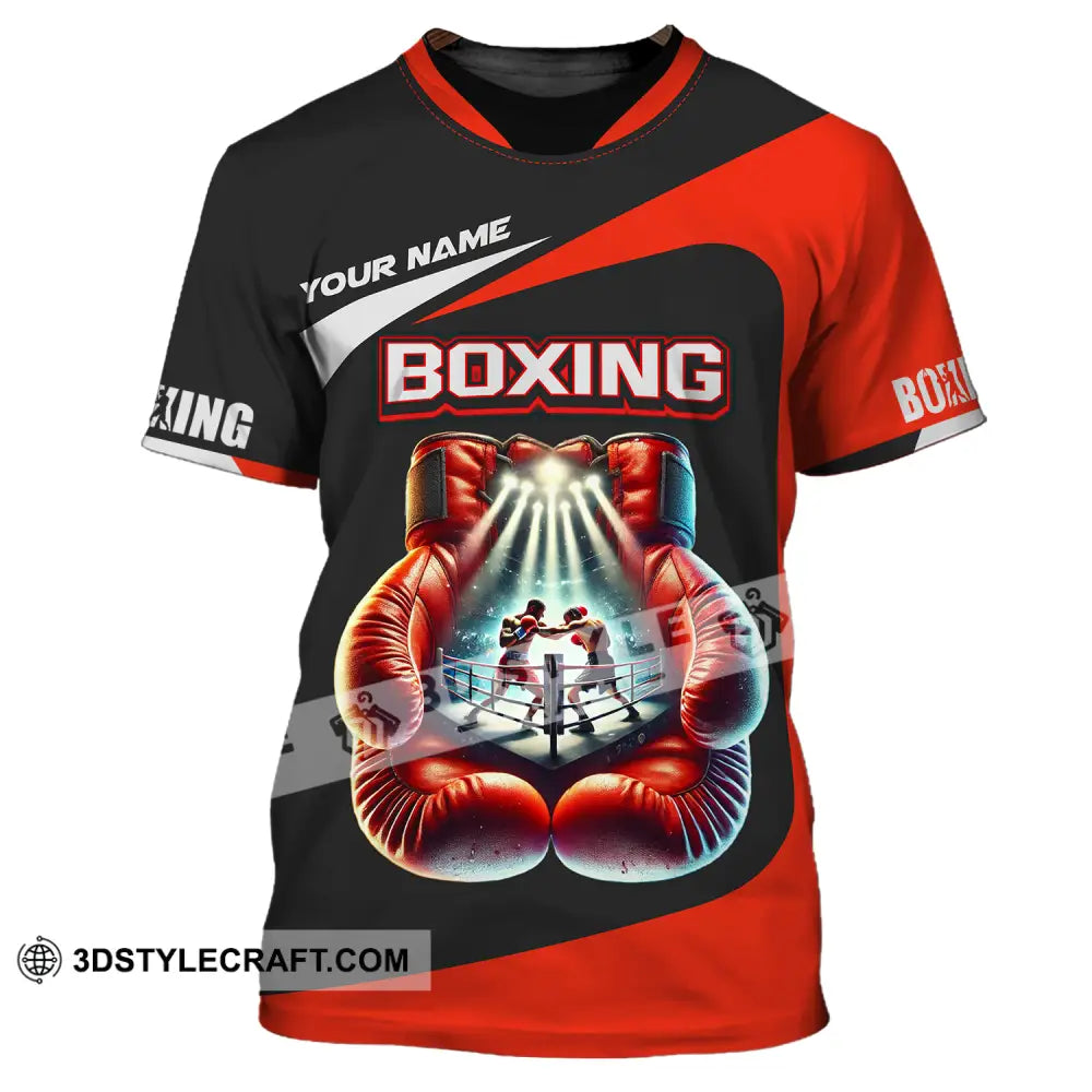 Unisex Shirt - Custom Name Boxing Gloves T-Shirt / S T-Shirt