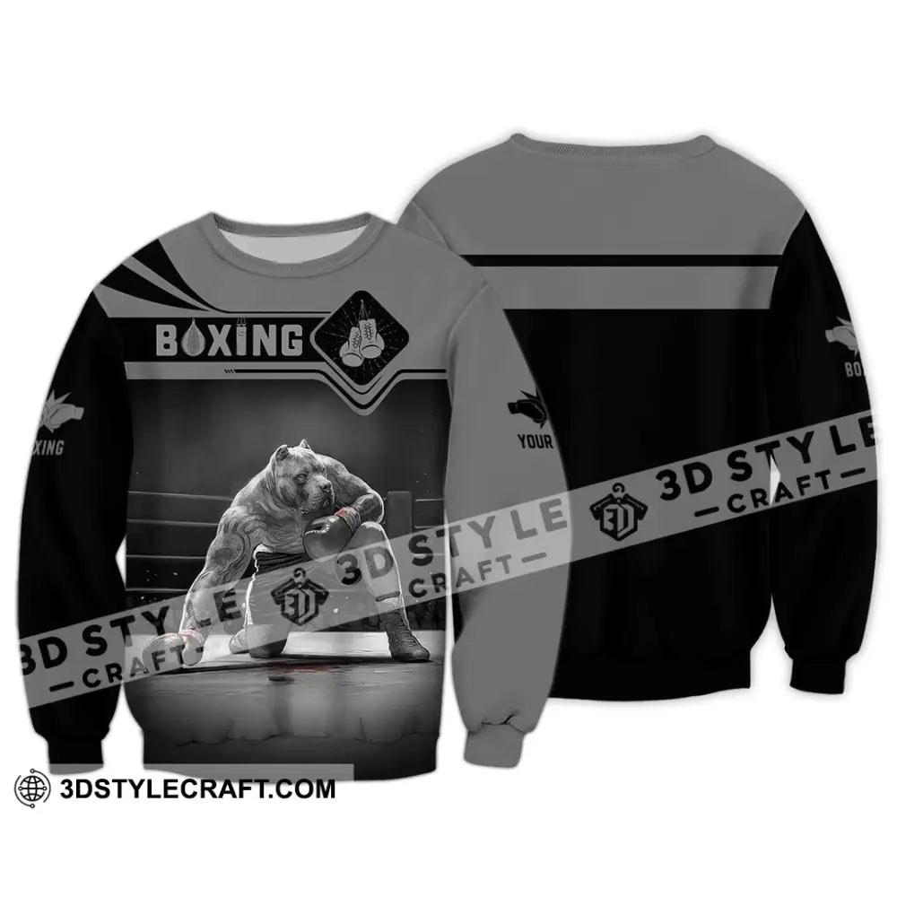 Unisex Shirt Custom Name Boxing Long Sleeve T-Shirt / S T-Shirt