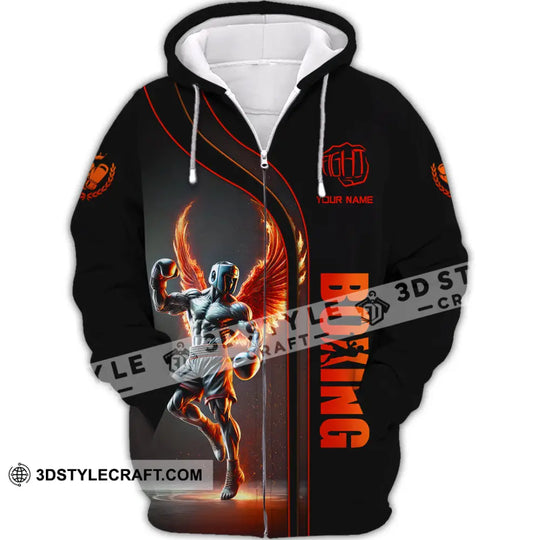 Unisex Shirt, Custom Name Boxing Shirt, Boxing Long Sleeve, Boxing T-Shirt style option 3