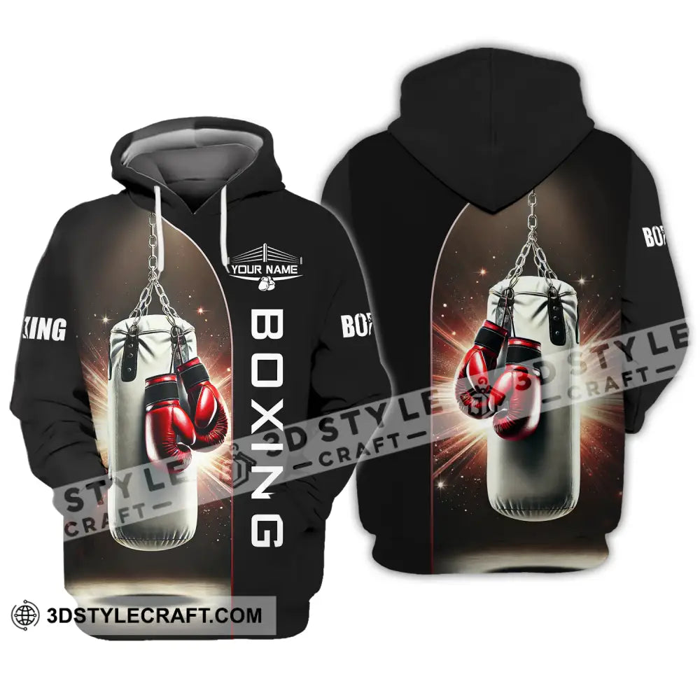 Unisex Shirt - Custom Name Boxing Lover Gloves Hoodie / S T-Shirt