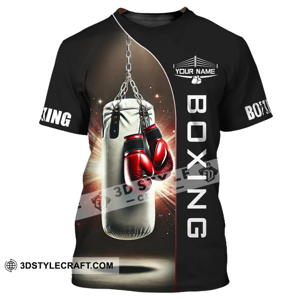 Unisex Shirt - Custom Name Boxing Lover Gloves T-Shirt / S T-Shirt