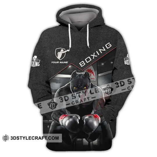 Unisex Shirt - Custom Name Boxing, Pitbull Kick Boxing Lover Shirt style option 2