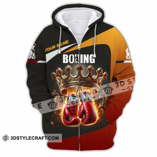 Unisex Shirt, Custom Name Boxing Shirt, Boxing Polo Long Sleeve Shirt style option 3