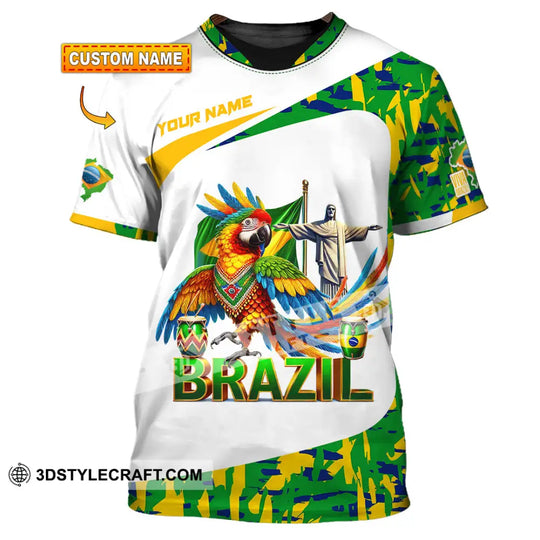 Unisex Shirt, Custom Name Brazil Shirt, Gift for Brazil Lover style option 1
