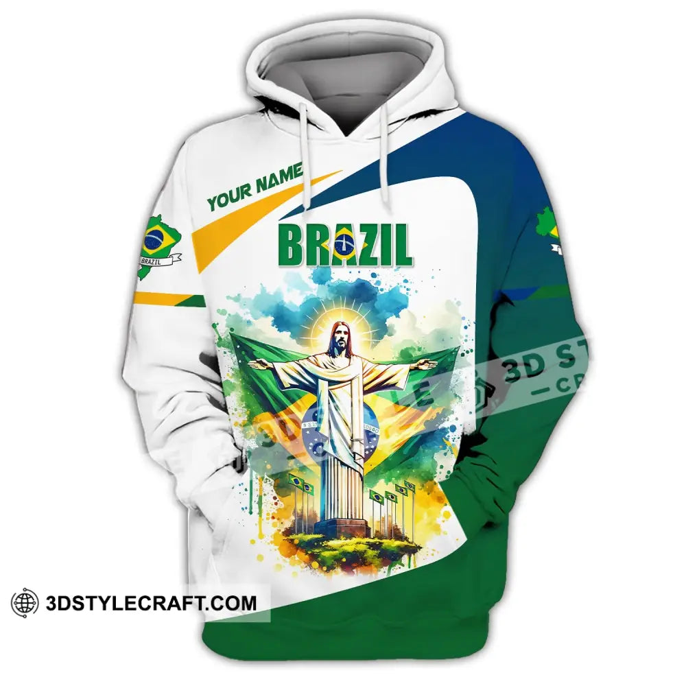 Unisex Shirt Custom Name Brazil Polo Long Sleeve Gift Hoodie / S T-Shirt