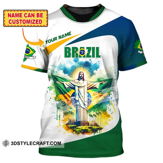 Unisex Shirt, Custom Name Brazil Shirt, Brazil Polo Long Sleeve, Brazil Gift style option 1