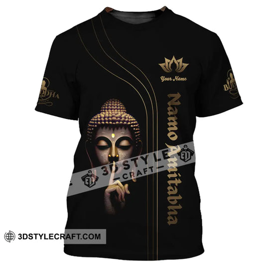 Unisex Shirt, Custom Name Buddha Shirt, Buddha Polo Long Sleeve Shirt, Buddhist Gift style option 2