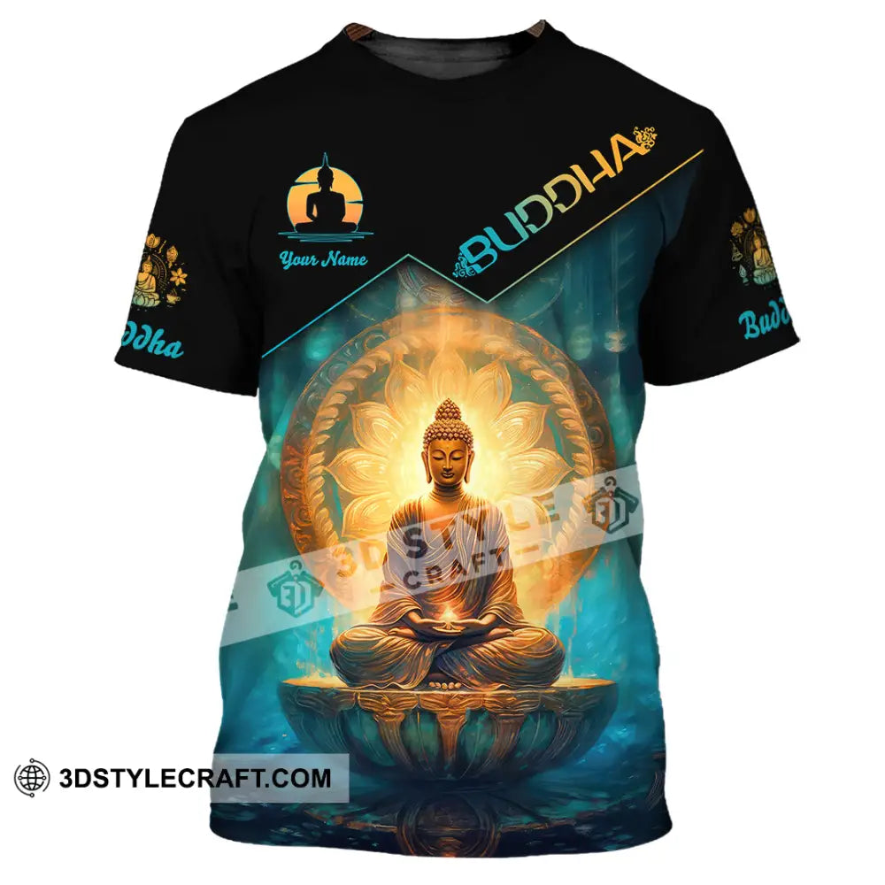 Unisex Shirt Custom Name Buddha Polo Long Sleeve Buddhist T-Shirt / S T-Shirt