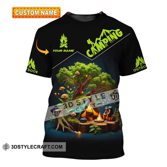 Unisex Shirt, Custom Name Camping Shirt, Gift for Camping Lover style option 1