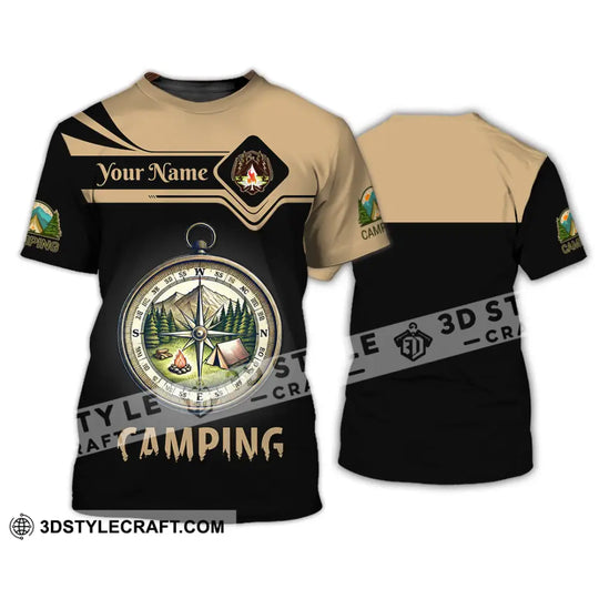 Unisex Shirt, Custom Name Camping Shirt, Camping Polo Long Sleeve, Camping Love T-Shirt style option 2