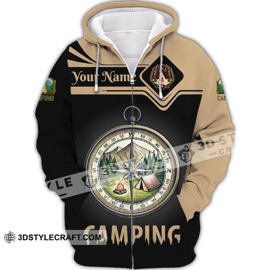 Unisex Shirt, Custom Name Camping Shirt, Camping Polo Long Sleeve, Camping Love T-Shirt style option 3