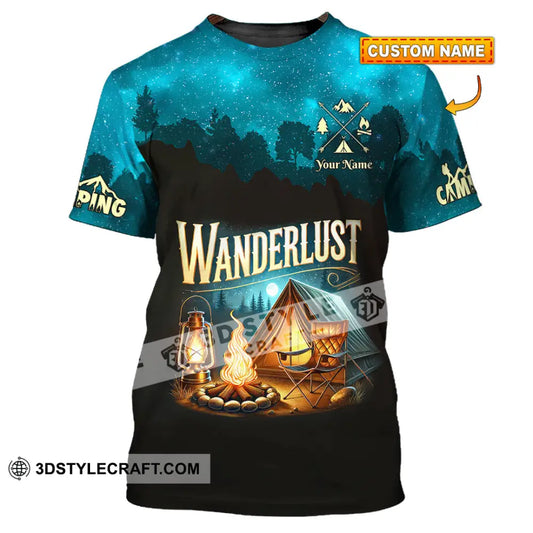 Unisex Shirt Custom Name Camping Wanderlust Polo Long Sleeve Love T-Shirt T-Shirt