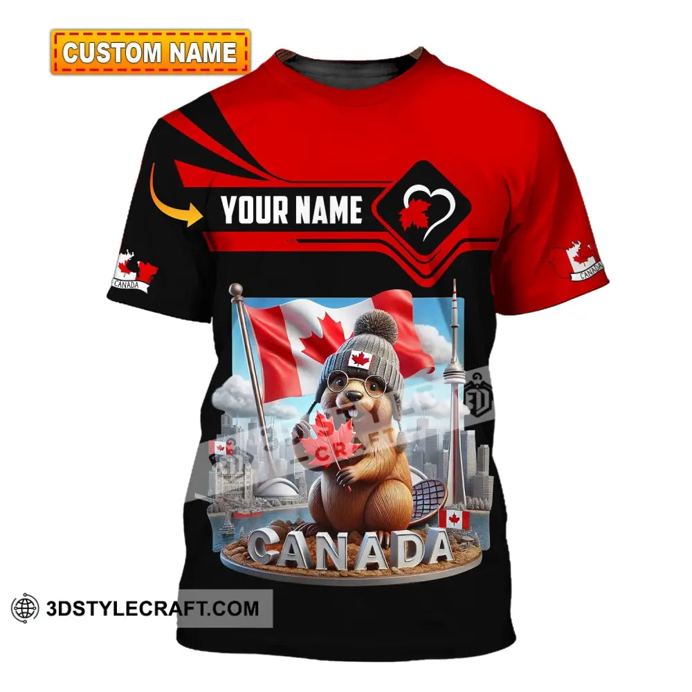 Unisex Shirt - Custom Name Canada Icons T-Shirt