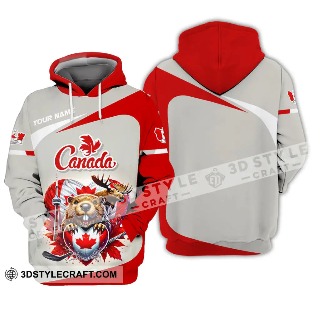 Unisex Shirt Custom Name Canada Lover Polo Long Sleeve Canadian Gift Hoodie / S T-Shirt