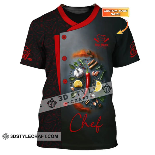 Unisex Shirt, Custom Name Chef Shirt, Chef Apparel, Shirt for Chefs, Gift for Cooking Lovers style option 1