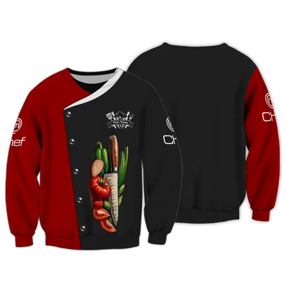 Unisex Shirt Custom Name Chef Apparel Gift For Cooking Lovers Long Sleeve / S T-Shirt