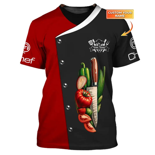 Unisex Shirt Custom Name Chef Apparel Gift For Cooking Lovers T-Shirt