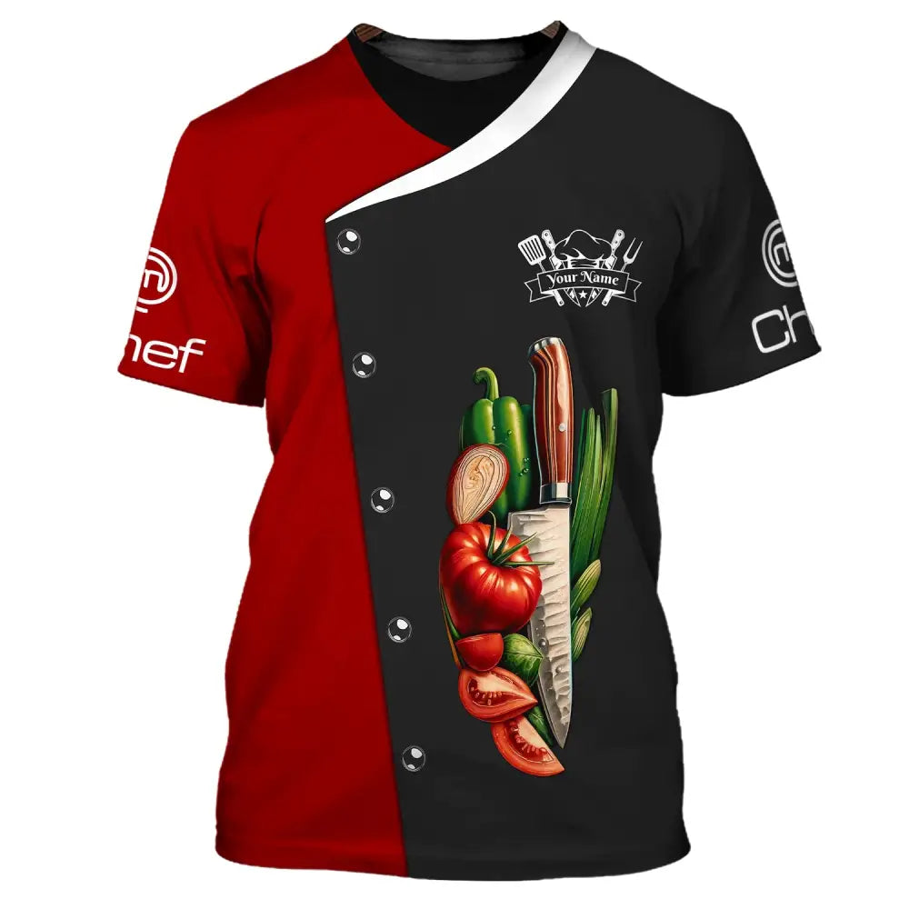 Unisex Shirt Custom Name Chef Apparel Gift For Cooking Lovers T-Shirt / S