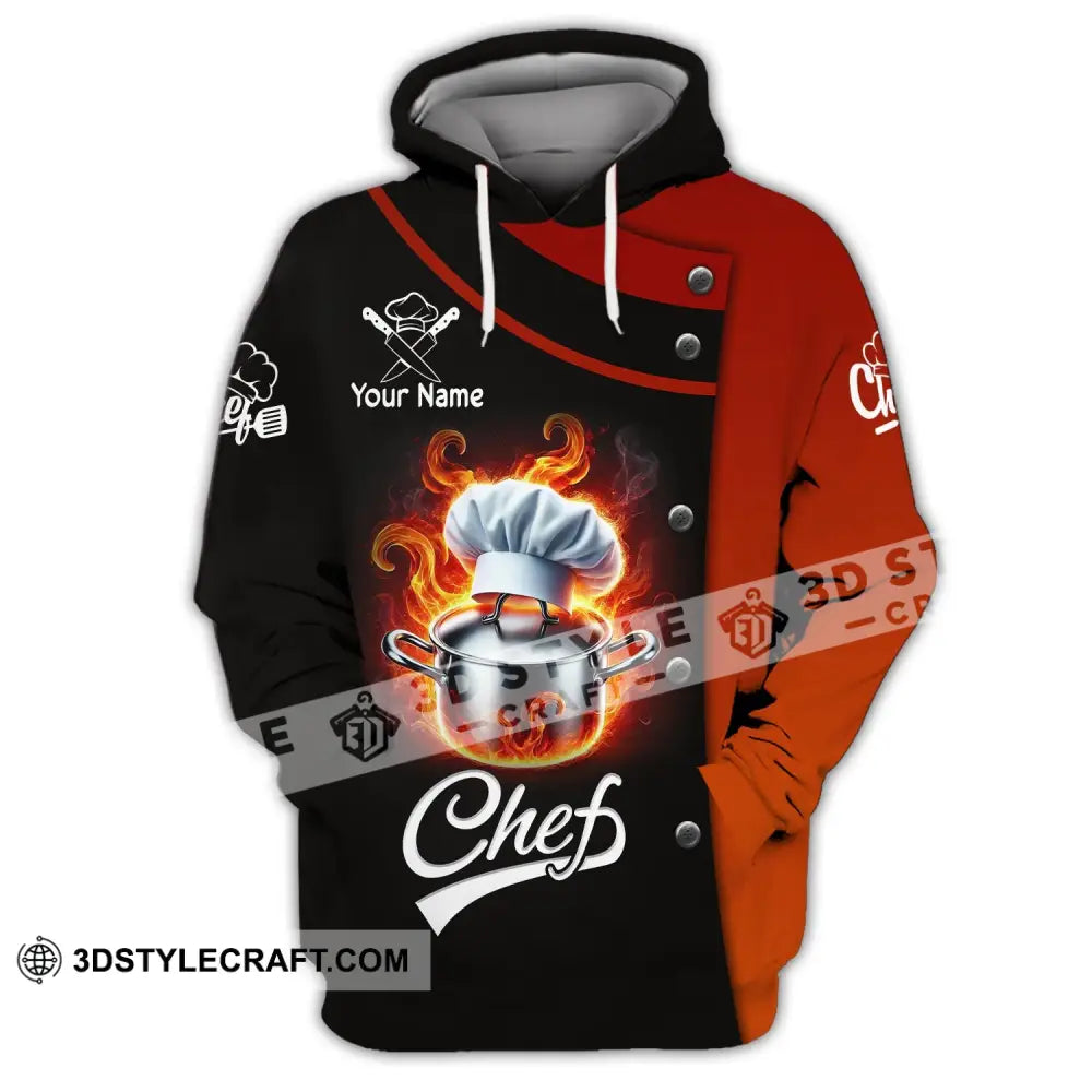 Unisex Shirt Custom Name Chef Apparel Polo Long Sleeve Cooking Love T-Shirt Hoodie / S T-Shirt