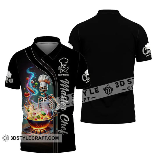 Unisex Shirt, Custom Name Chef Shirt, Chef Apparel, Chef Polo Long Sleeve, Cooking Love T-Shirt style option 4