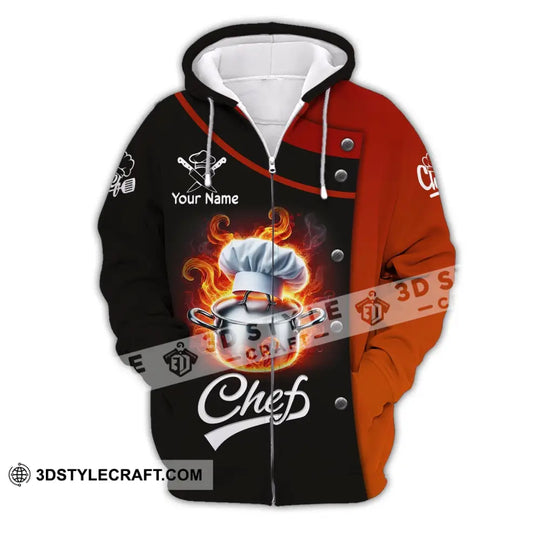 Unisex Shirt, Custom Name Chef Shirt, Chef Apparel, Chef Polo Long Sleeve, Cooking Love T-Shirt style option 3