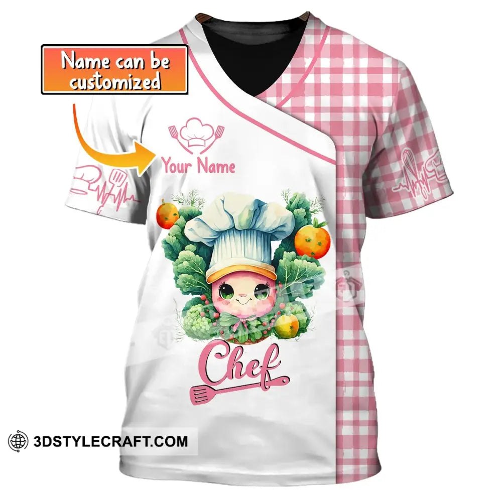 Unisex Shirt Custom Name Chef Apparel Polo Long Sleeve Cute T-Shirt