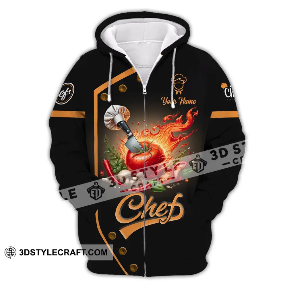 Chicken Chef Merch Unisex Shirt, Custom Name Chef Shirt, Chefs Custom Gift, Chef Apparel