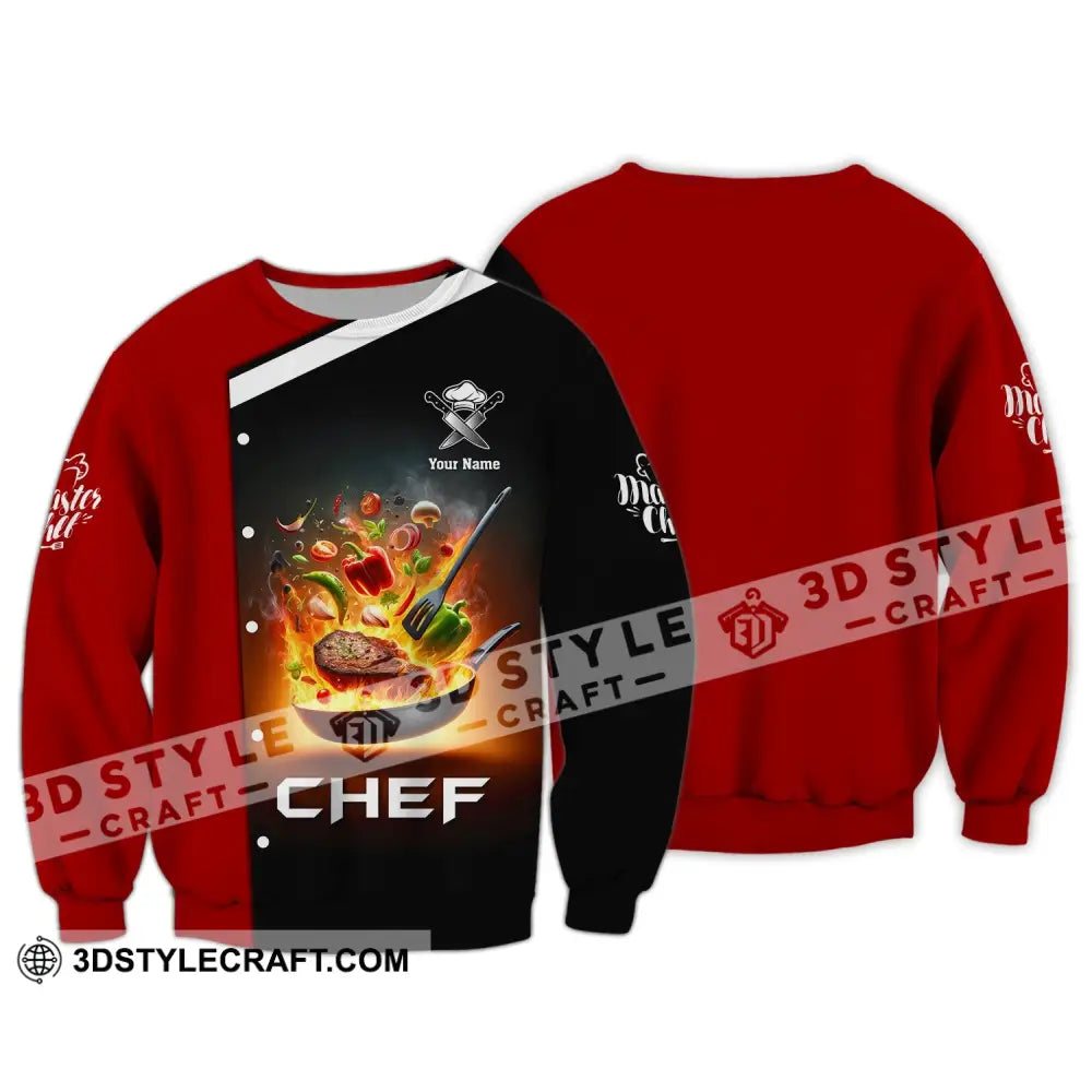 Unisex Shirt Custom Name Chef Cooking Polo Gift For Lovers Long Sleeve / S T-Shirt