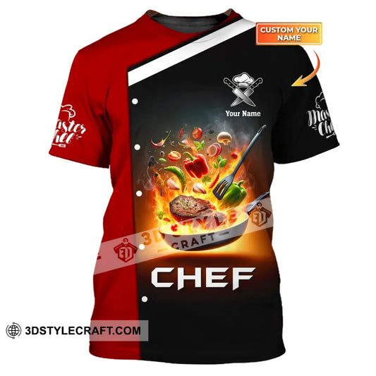 Unisex Shirt Custom Name Chef Cooking Polo Gift For Lovers T-Shirt