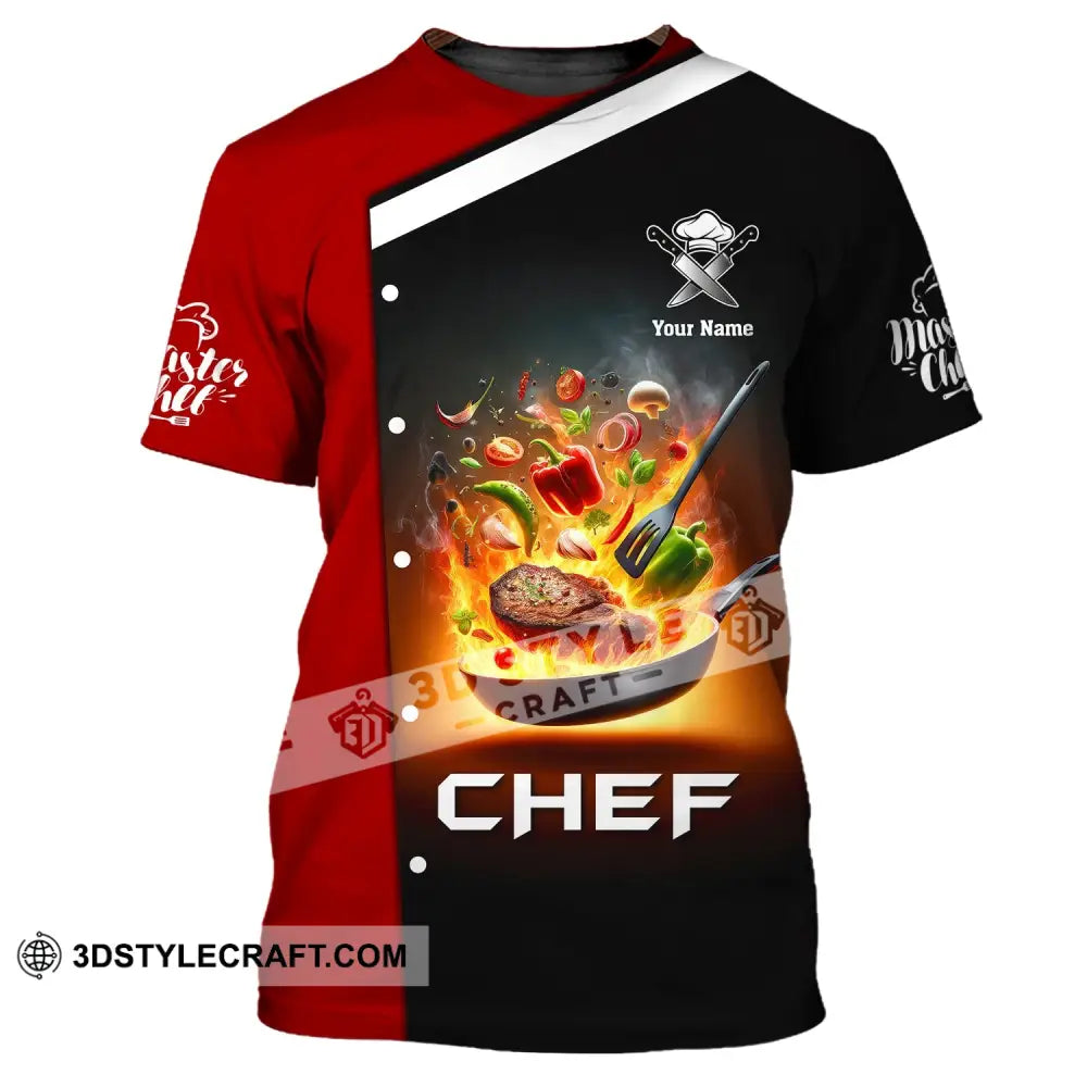 Unisex Shirt Custom Name Chef Cooking Polo Gift For Lovers T-Shirt / S