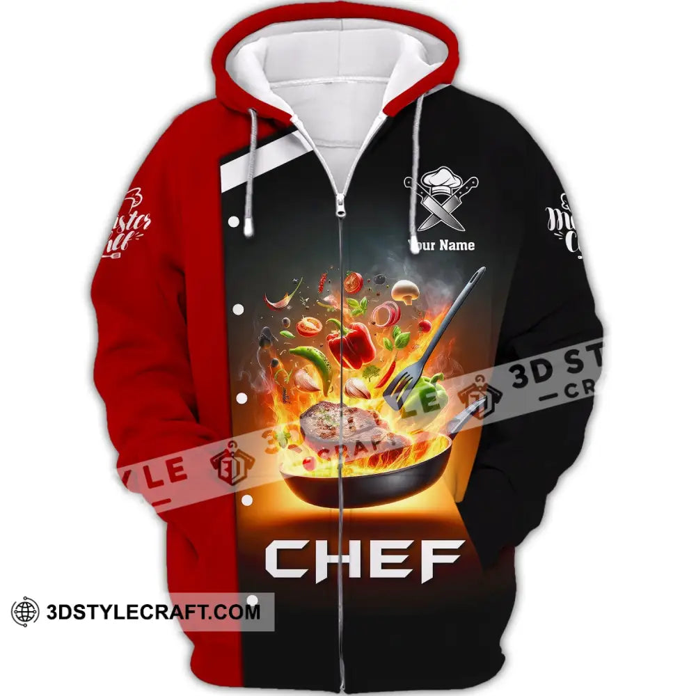 Unisex Shirt Custom Name Chef Cooking Polo Gift For Lovers Zipper Hoodie / S T-Shirt