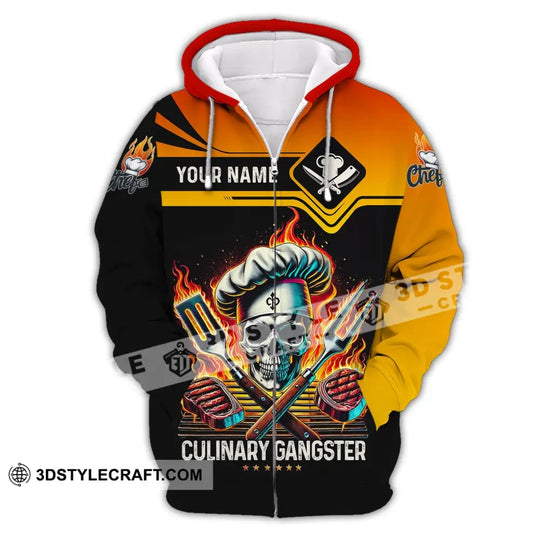 Unisex Shirt - Custom Name Chef Culinary Gangster Shirt style option 3