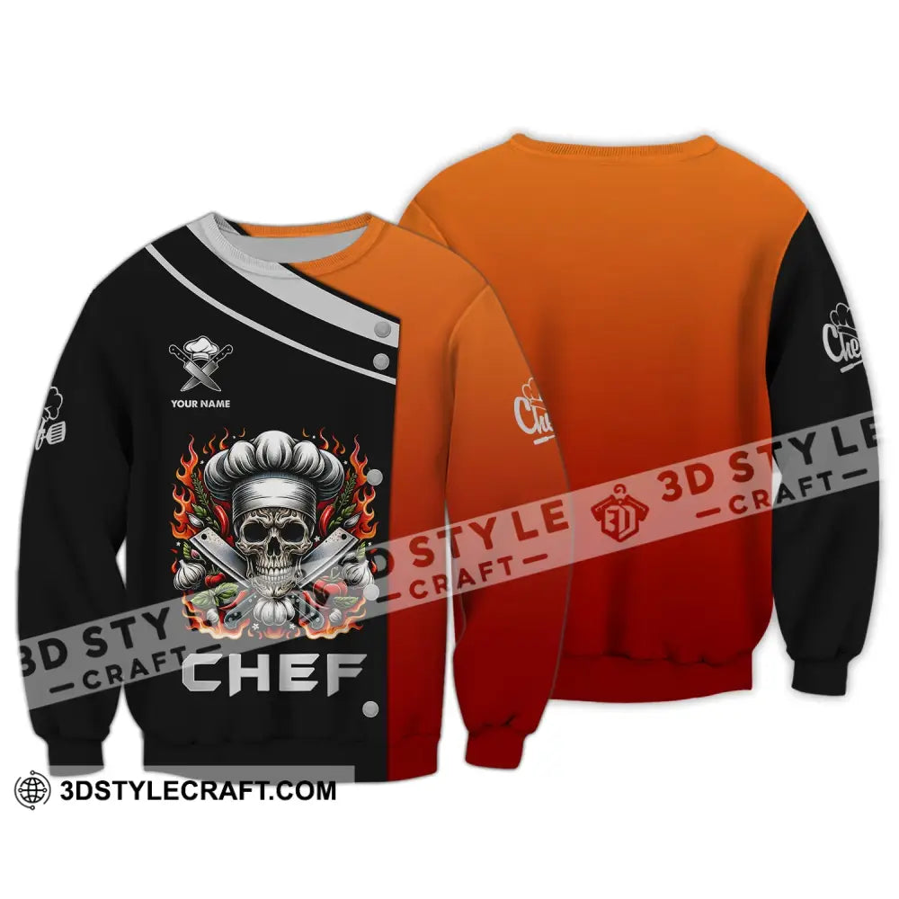 Unisex Shirt Custom Name Chef For Chefs Apparel Gift Cooking Lovers Long Sleeve / S T-Shirt