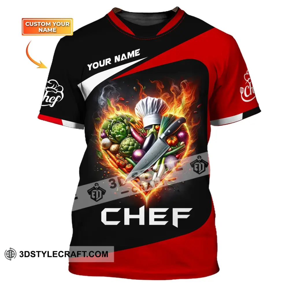 Unisex Shirt Custom Name Chef For Chefs Apparel Gift Cooking Lovers T-Shirt