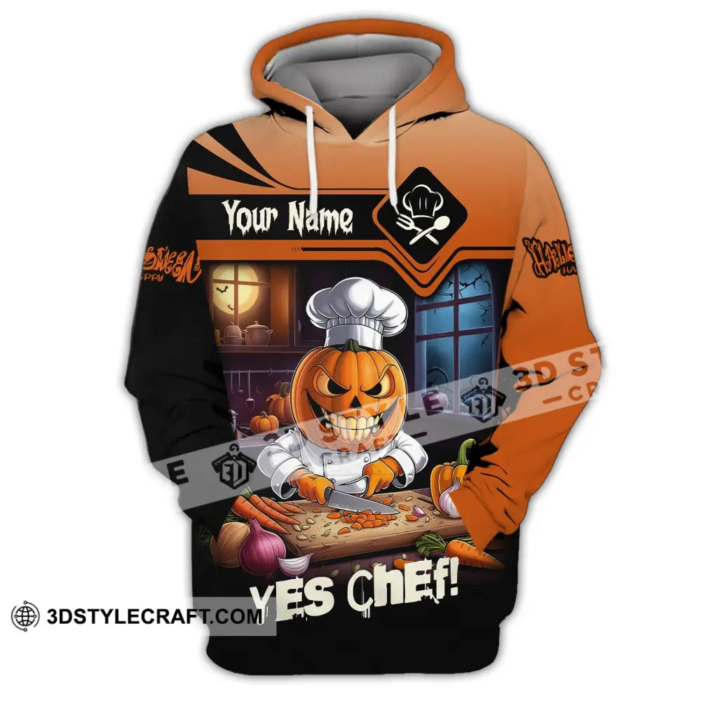 Unisex Shirt Custom Name Chef Halloween Polo Long Sleeve Cooking Love T-Shirt Hoodie / S T-Shirt