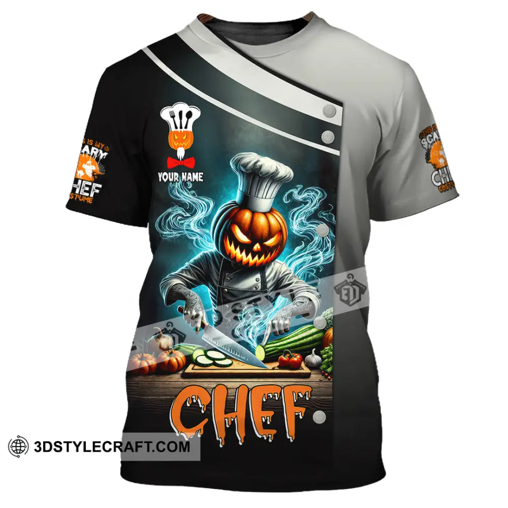 Unisex Shirt Custom Name Chef Halloween Polo Long Sleeve Cooking Love T-Shirt / S T-Shirt