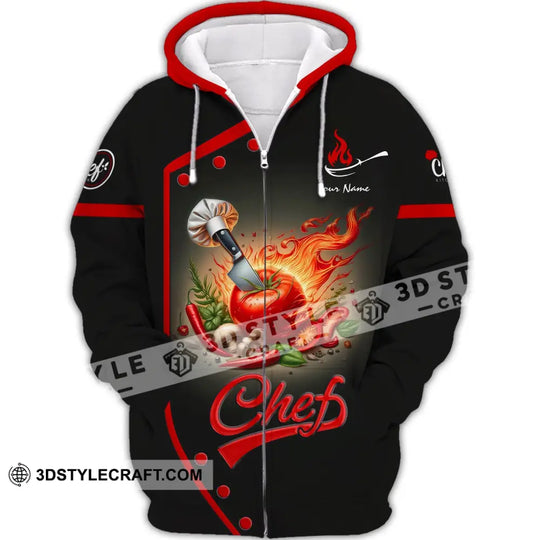 Unisex Shirt, Custom Name Chef Shirt, Chef Polo Long Sleeve, Gift for Chefs style option 3