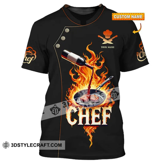 Unisex Shirt, Custom Name Chef Shirt, Chef Polo Long Sleeve Shirt style option 1